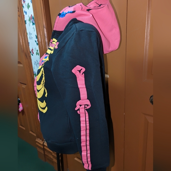 Skeleton Hoodie Size Large Juniors Unisex - Picture 6 of 6